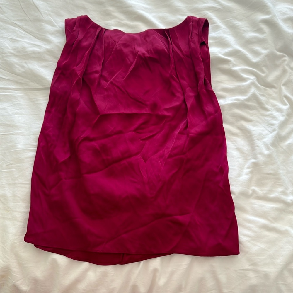 Alice + Olivia Plum Silk Top